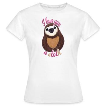 Déclaration d’amour paresseuse - T-shirt Femme - blanc - Devant - AI Model Female 172 dark (172cm)