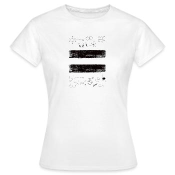 Chemie Hintergrund Strukturformel Banner - Frauen T-Shirt - Weiß - Vorne - AI Model Female 172 dark (172cm)