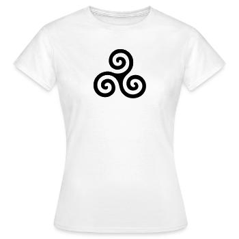 Breton Celtic Triskel Britannien - Frauen T-Shirt - Weiß - Vorne - AI Model Female 172 dark (172cm)
