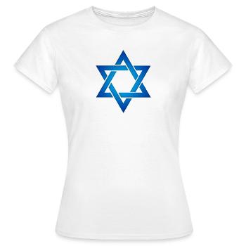 Israël étoile étoile de David hexagramme judaïsme symbole - T-shirt Femme - blanc - Devant - AI Model Female 172 dark (172cm)