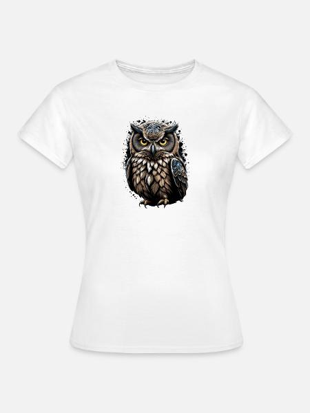 Uhu - Frauen T-Shirt - Weiß