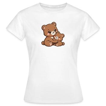Braunbär umarmt ihr süßes Baby - Frauen T-Shirt - Weiß - Vorne - AI Model Female 172 dark (172cm)