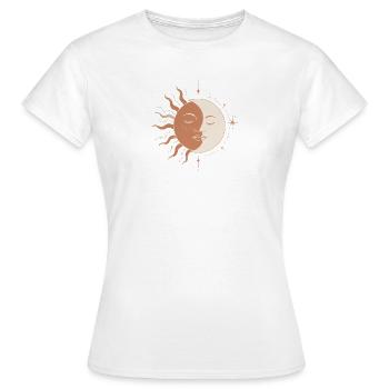 Soleil et Lune mystiques - T-shirt Femme - blanc - Devant - AI Model Female 172 dark (172cm)