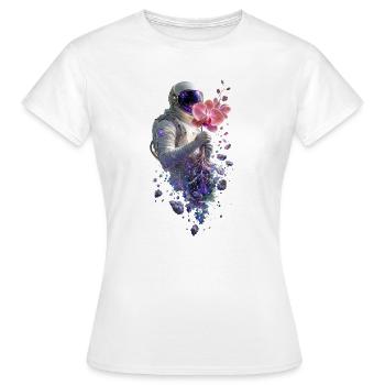Cosmic Astronaut and Orchid - Women's T-Shirt - white - Front - AI Model Female 172 dark (172cm)