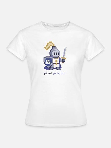 Pixel Paladin Pixelheld - Frauen T-Shirt - Weiß