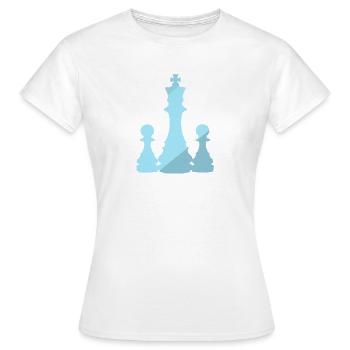 Schachmatt Schach Bischof - Frauen T-Shirt - Weiß - Vorne - AI Model Female 172 dark (172cm)