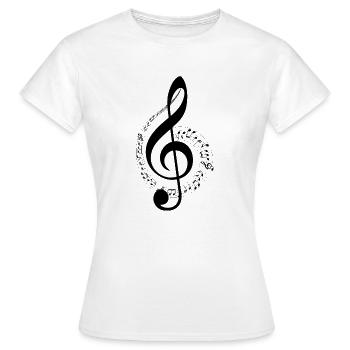 clef - Women's T-Shirt - white - Front - AI Model Female 172 dark (172cm)