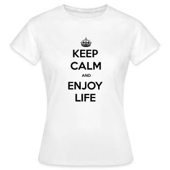 Keep Calm - Women's T-Shirt - white - Front - AI Model Female 172 dark (172cm)