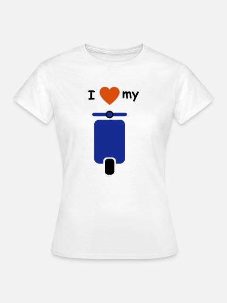i love roller + heart - Frauen T-Shirt - Weiß