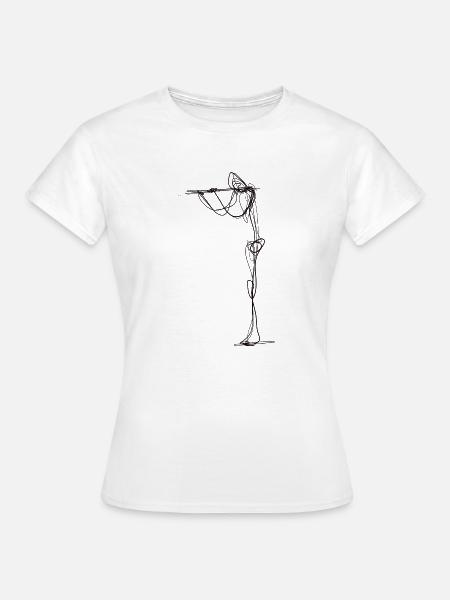 Flöte - Frauen T-Shirt - Weiß