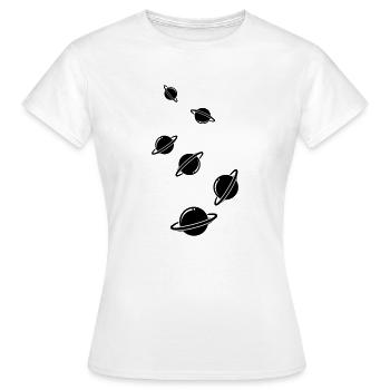 Icône Saturne - T-shirt Femme - blanc - Devant - AI Model Female 172 dark (172cm)
