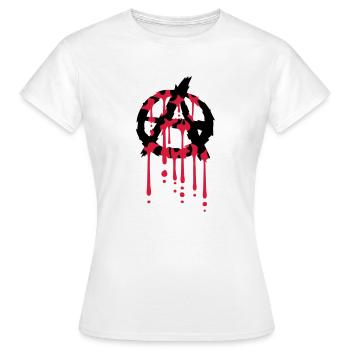 Logo anarchie goutte de sang - T-shirt Femme - blanc - Devant - AI Model Female 172 dark (172cm)