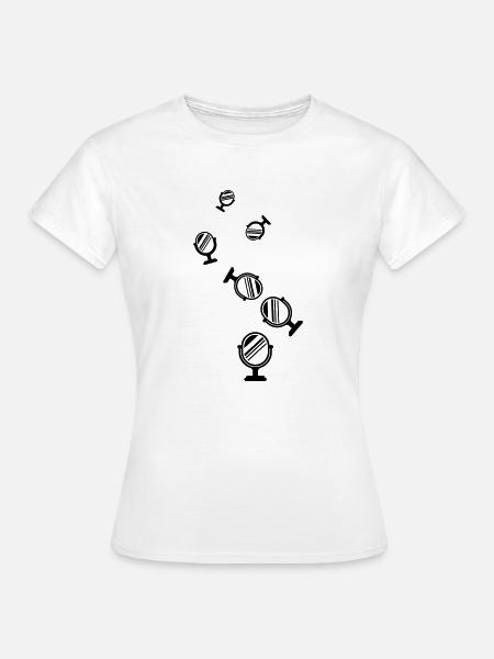 Spiegel Icon Silhouette - Frauen T-Shirt - Weiß