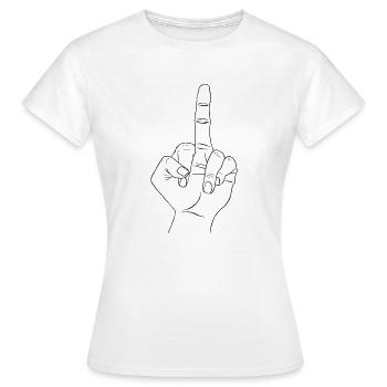 Weißer Finger - Frauen T-Shirt - Weiß - Vorne - AI Model Female 172 dark (172cm)