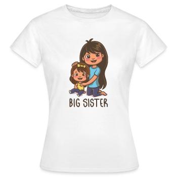 BIG SISTER - Women's T-Shirt - white - Front - AI Model Female 172 dark (172cm)