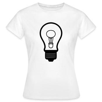 ampoule - T-shirt Femme - blanc - Devant - AI Model Female 172 dark (172cm)