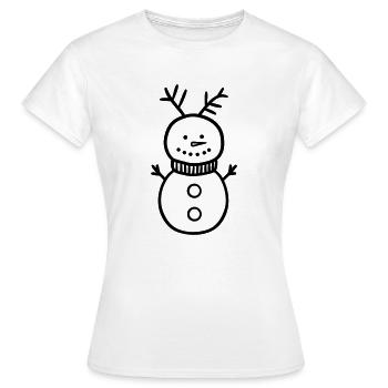 Bonhomme de neige - T-shirt Femme - blanc - Devant - AI Model Female 172 dark (172cm)