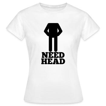 need head - Women's T-Shirt - white - Front - AI Model Female 172 dark (172cm)