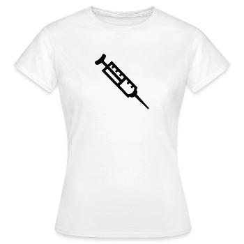 Spritze - Frauen T-Shirt - Weiß - Vorne - AI Model Female 172 dark (172cm)