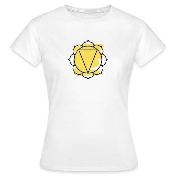 CHAKRA Manipura - Frauen T-Shirt - Weiß - Vorne - AI Model Female 172 dark (172cm)
