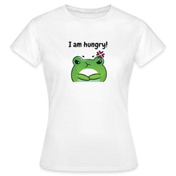 Hungriger Frosch - Frauen T-Shirt - Weiß - Vorne - AI Model Female 172 dark (172cm)