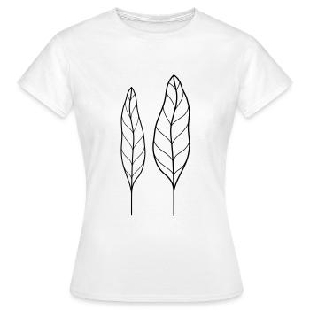 blatt - Frauen T-Shirt - Weiß - Vorne - AI Model Female 172 dark (172cm)