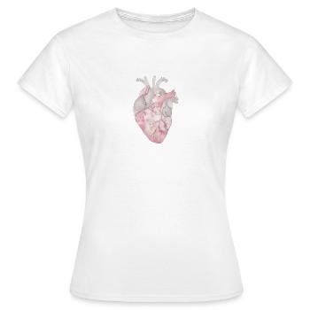 Anatomie Herz - Frauen T-Shirt - Weiß - Vorne - AI Model Female 172 dark (172cm)