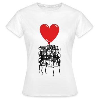 Es ist kompliziert...Liebe...Valentinstag - Frauen T-Shirt - Weiß - Vorne - AI Model Female 172 dark (172cm)