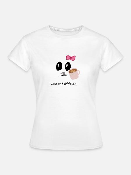 Lecker, Kaffee, illustration - Frauen T-Shirt - Weiß