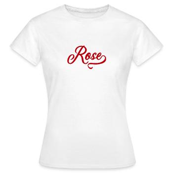 Rose - T-shirt Femme - blanc - Devant - AI Model Female 172 dark (172cm)