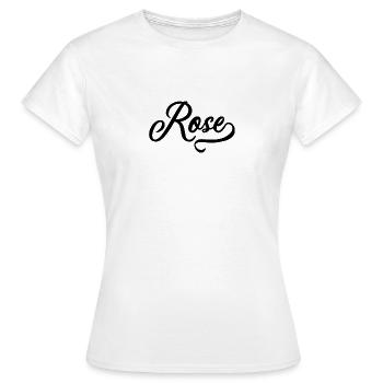 Rose - T-shirt Femme - blanc - Devant - AI Model Female 172 dark (172cm)