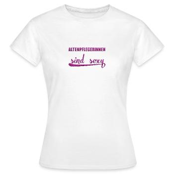 Beruf sexy Geschenk Altenpflegerin - Frauen T-Shirt - Weiß - Vorne - AI Model Female 172 dark (172cm)