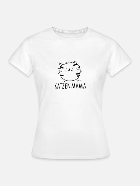 Katzenmama - Frauen T-Shirt - Weiß