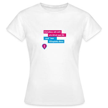 Christian blue pink - Women's T-Shirt - white - Front - AI Model Female 172 dark (172cm)