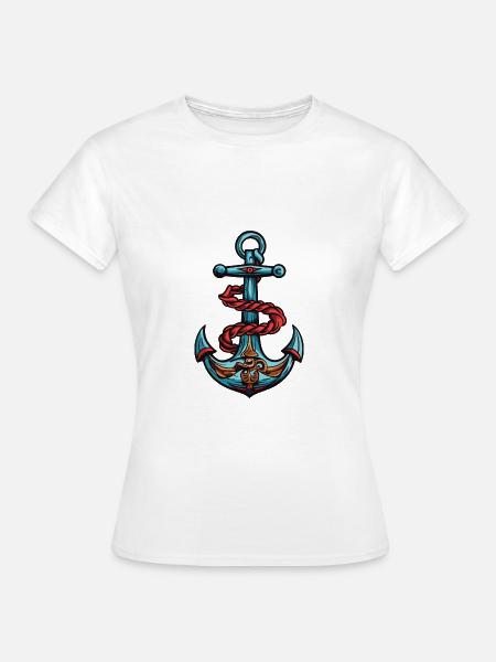Anker Symbol Hafen - Frauen T-Shirt - Weiß