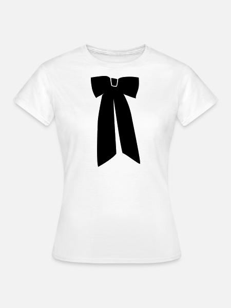 Bow Tie Girl cravate corbata Krawatte - T-shirt Femme - blanc