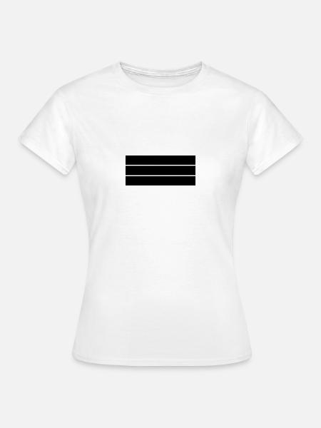 schlichtes Geometriemotiv - Frauen T-Shirt - Weiß