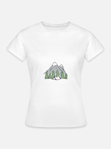 Montagna Montagna Escursionistica Montagna - Maglietta da donna - bianco