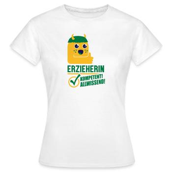 Erzieherin (Daumen hoch, Kawaii) - Frauen T-Shirt - Weiß - Vorne - AI Model Female 172 dark (172cm)