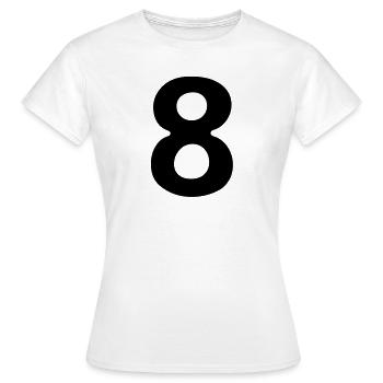 Comic Numéro 8 Huit - T-shirt Femme - blanc - Devant - AI Model Female 172 dark (172cm)