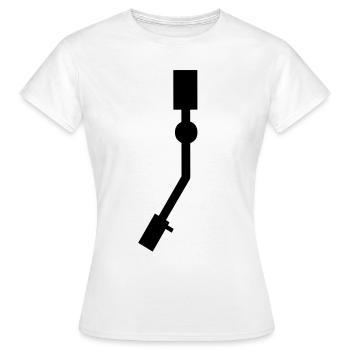 Turntable Nadel - Frauen T-Shirt - Weiß - Vorne - AI Model Female 172 dark (172cm)