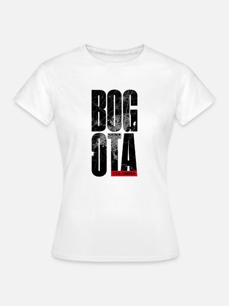 Kolumbien Karte Großbuchstaben - Frauen T-Shirt - Weiß