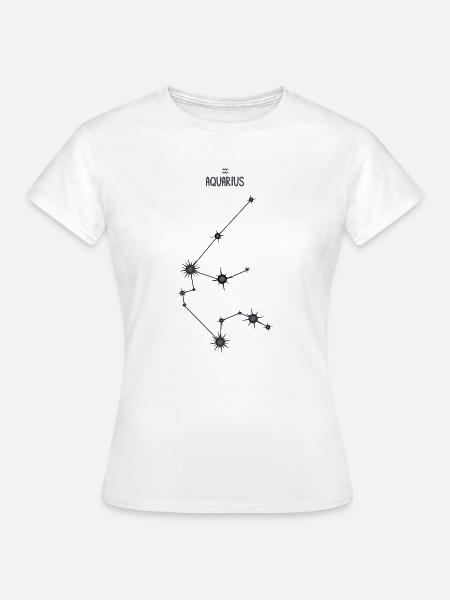 Wassermann Sternzeichen Sternbild Schwarz & Grau - Frauen T-Shirt - Weiß