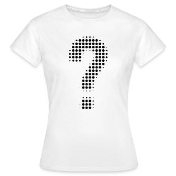 Optique pixel point d’interrogation - T-shirt Femme - blanc - Devant - AI Model Female 172 dark (172cm)