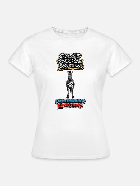 Zebra-Überdenken-Grafiken - Frauen T-Shirt - Weiß