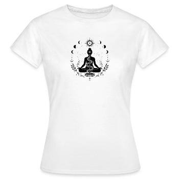 Kundalini Yoga & Moon Phases - Frauen T-Shirt - Weiß - Vorne - AI Model Female 172 dark (172cm)