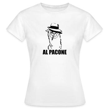 Al PACONE, Alpaka - Frauen T-Shirt - Weiß - Vorne - AI Model Female 172 dark (172cm)