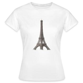 Eiffel Tower - Frauen T-Shirt - Weiß - Vorne - AI Model Female 172 dark (172cm)