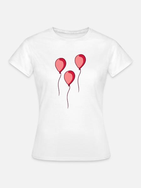 3 glaenzende Luftballons - Frauen T-Shirt - Weiß