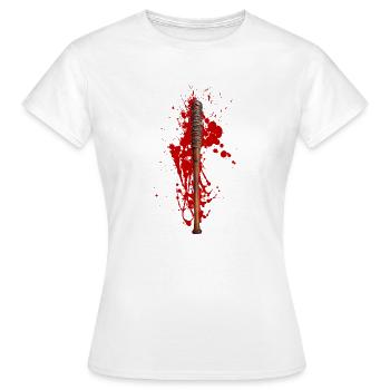 Lucille - barbed wire baseball bat - Women's T-Shirt - white - Front - AI Model Female 172 dark (172cm)